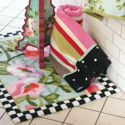 Bath & Bath Accessories|MacKenzie-Childs Chelsea Garden Bath Rug