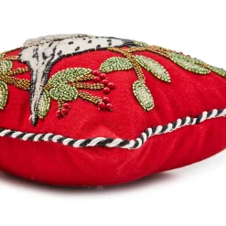 Pillows, Throws, & Cushions|MacKenzie-Childs Chickadee Beaded Throw Pillow