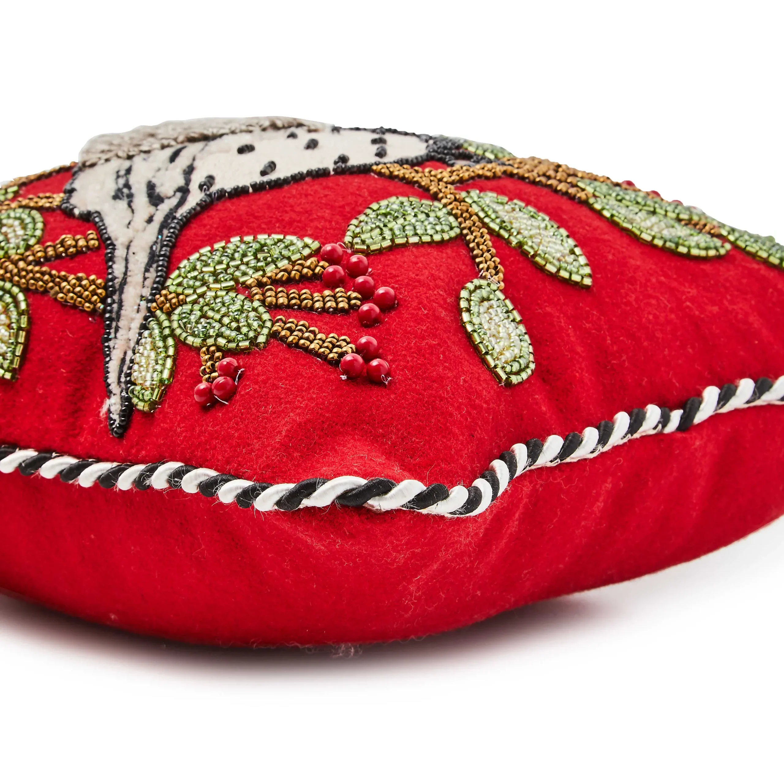 Pillows, Throws, & Cushions|MacKenzie-Childs Chickadee Beaded Throw Pillow