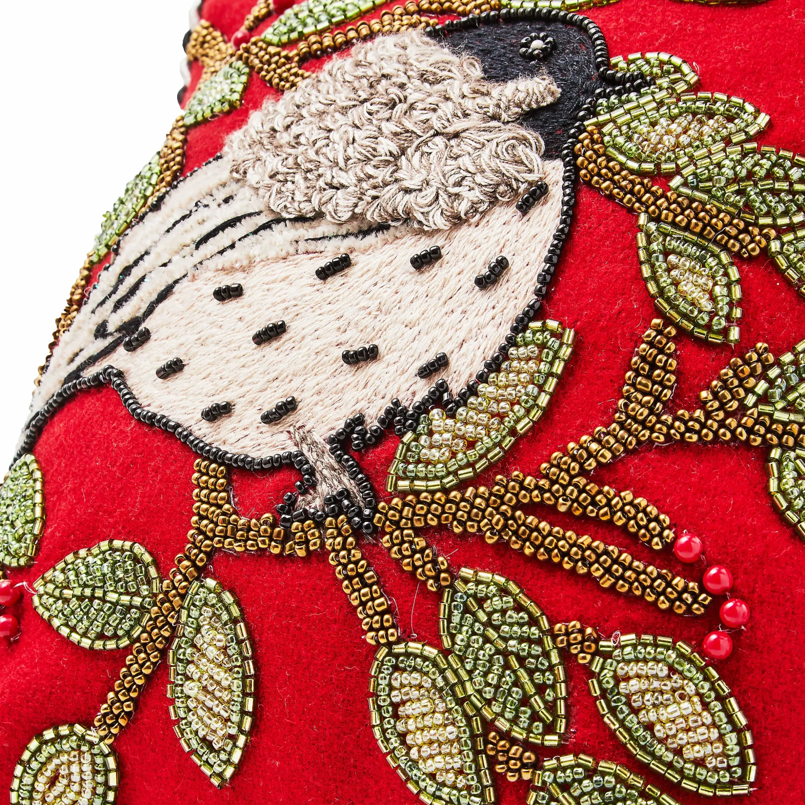 Pillows, Throws, & Cushions|MacKenzie-Childs Chickadee Beaded Throw Pillow