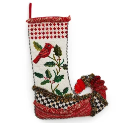 Holiday|Room Accents|MacKenzie-Childs Christmas Cardinal Stocking