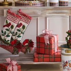 Holiday|Room Accents|MacKenzie-Childs Christmas Cardinal Stocking