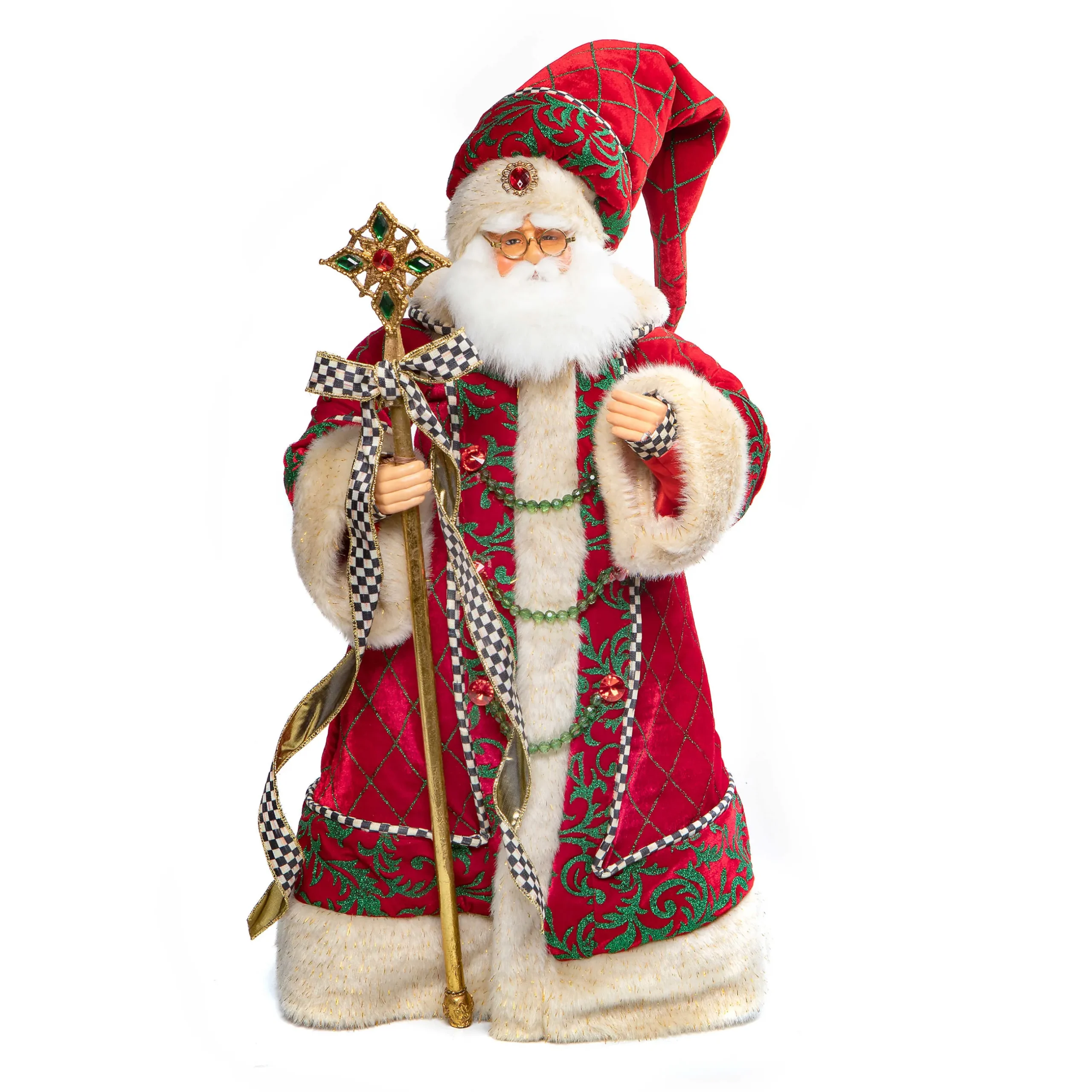 Holiday|Room Accents|MacKenzie-Childs Christmas Magic Santa With Staff