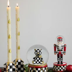 Candles & Fragrances|Table Accessories|MacKenzie-Childs Christmas Tree Dinner Candles - Gold Pearl - Set of 2