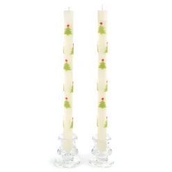 Holiday|Candles & Fragrances|MacKenzie-Childs Christmas Tree Dinner Candles - Red Green - Set of 2