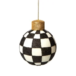 Holiday|Decor Sets|MacKenzie-Childs Classic Courtly Glass Ornaments, Set of 4