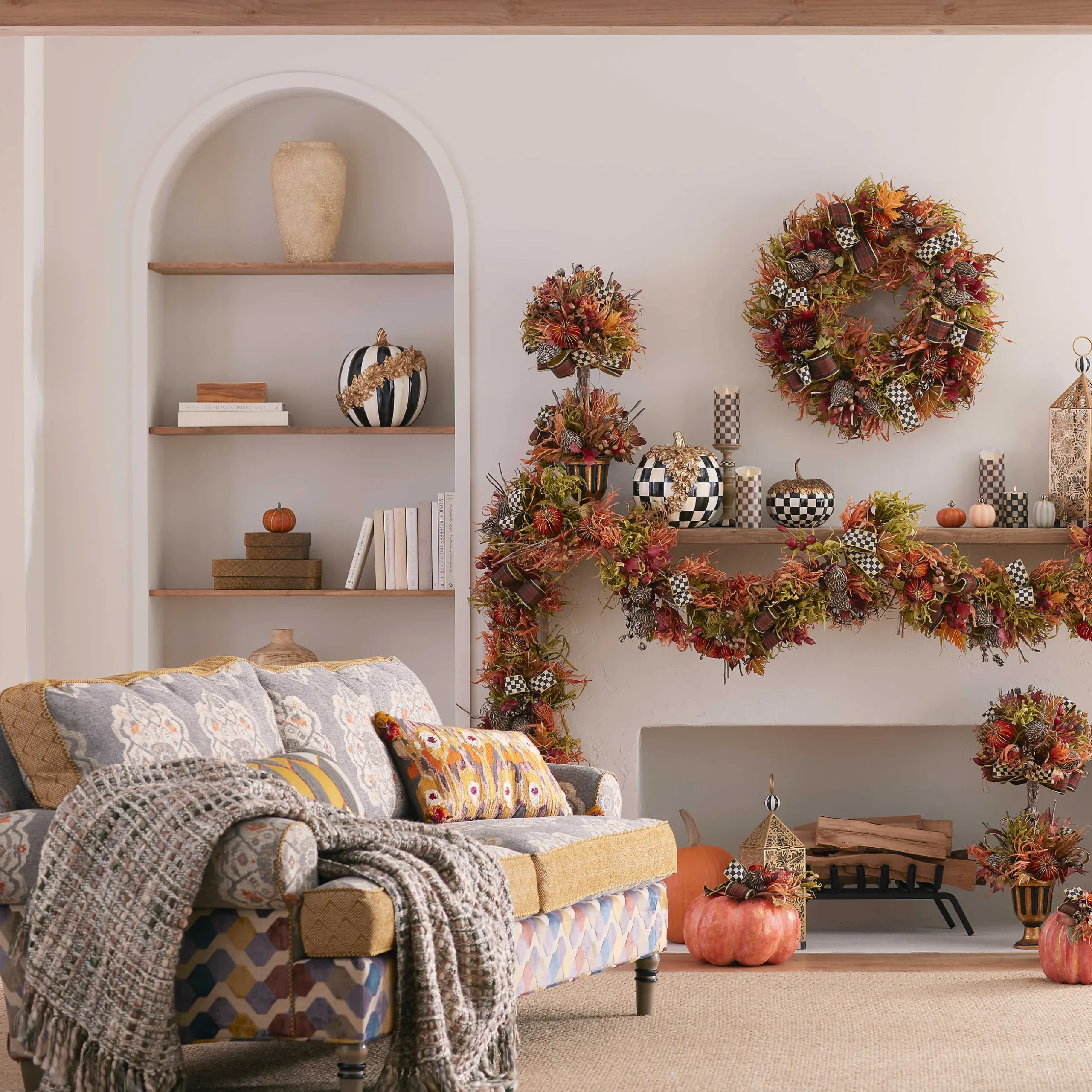 Pillows, Throws, & Cushions|Room Accents|MacKenzie-Childs Cobblestone Basket Weave Throw
