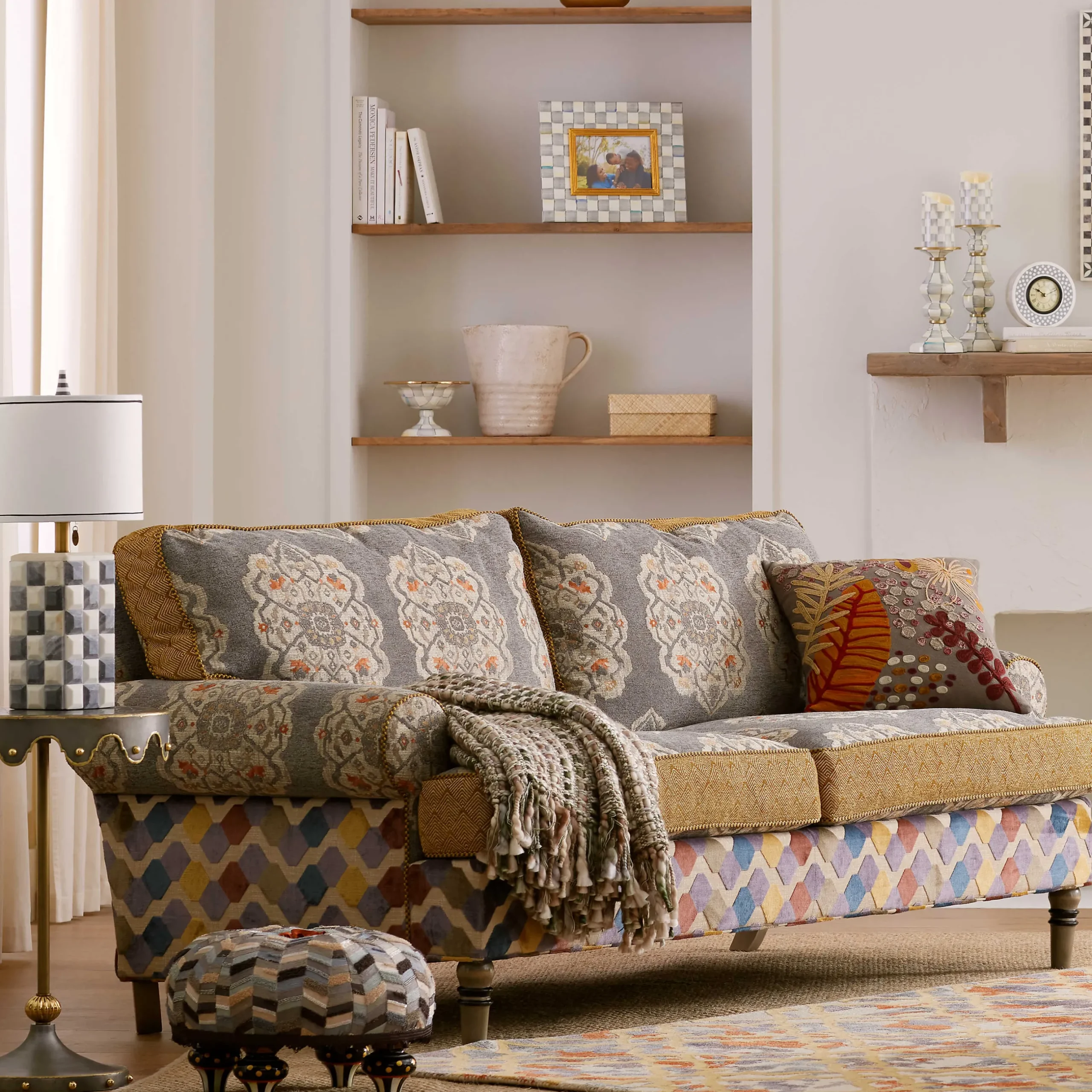 Pillows, Throws, & Cushions|Room Accents|MacKenzie-Childs Cobblestone Basket Weave Throw