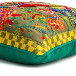 Spring|Pillows, Throws, & Cushions|MacKenzie-Childs Cockatiel Chartreuse Throw Pillow