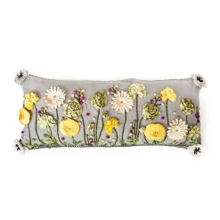 Spring|Pillows, Throws, & Cushions|MacKenzie-Childs Coming Up Daisies Lumbar Pillow
