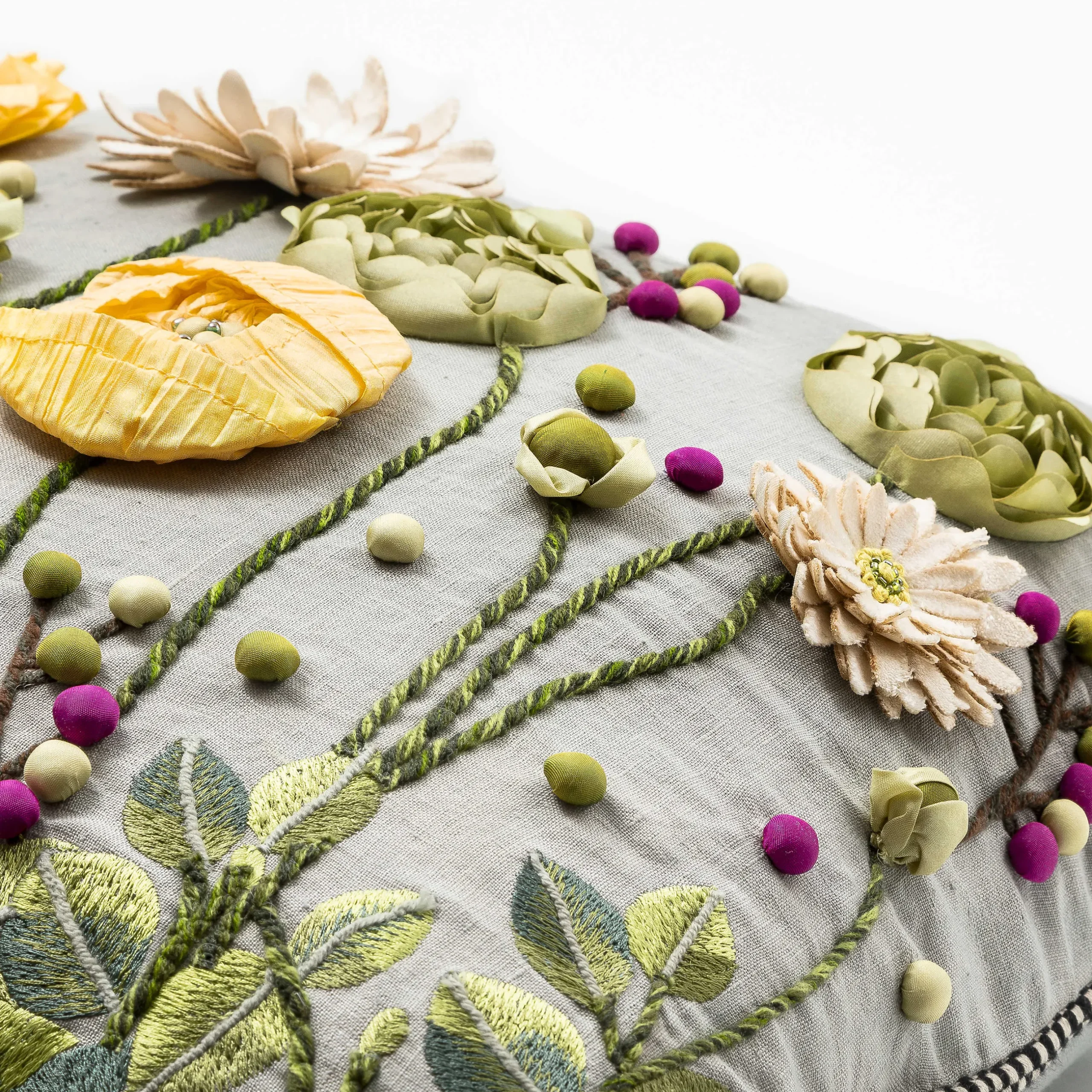 Spring|Pillows, Throws, & Cushions|MacKenzie-Childs Coming Up Daisies Lumbar Pillow