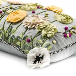 Spring|Pillows, Throws, & Cushions|MacKenzie-Childs Coming Up Daisies Square Throw Pillow