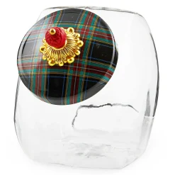 Kitchen Storage & Organization|MacKenzie-Childs Cookie Jar with Black Tartan Lid