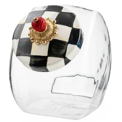 Kitchen Storage & Organization|MacKenzie-Childs Cookie Jar with Courtly Check Lid