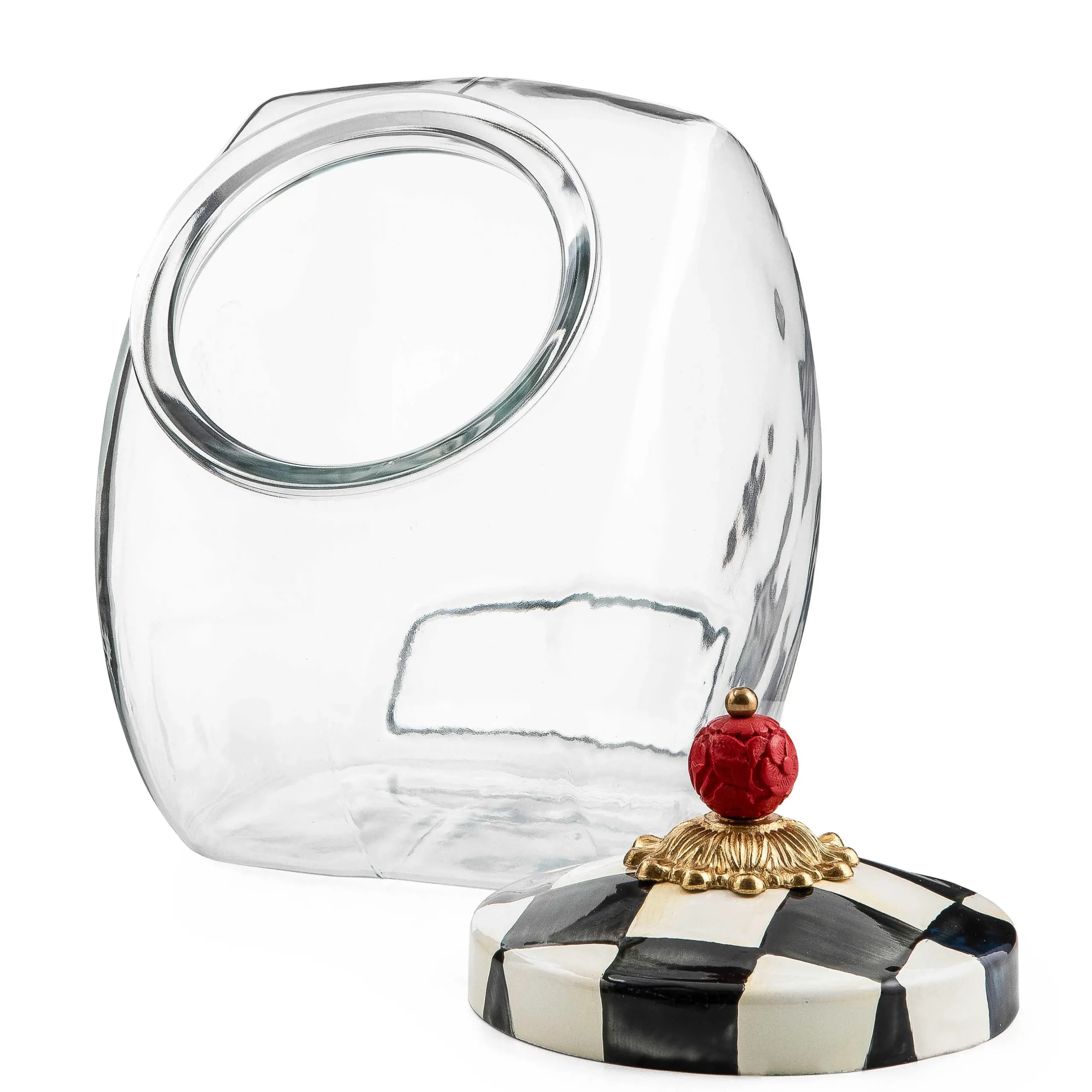 Kitchen Storage & Organization|MacKenzie-Childs Cookie Jar with Courtly Check Lid