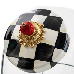 Kitchen Storage & Organization|MacKenzie-Childs Cookie Jar with Courtly Check Lid