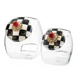 Kitchen Storage & Organization|MacKenzie-Childs Cookie Jar with Courtly Check Lid