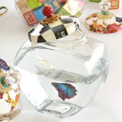 Kitchen Storage & Organization|MacKenzie-Childs Cookie Jar with Courtly Check Lid