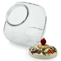 Kitchen Storage & Organization|MacKenzie-Childs Cookie Jar with Deck the Halls Lid