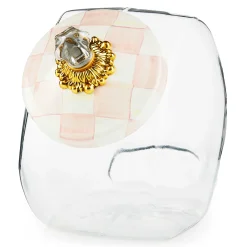Spring|Kitchen Storage & Organization|MacKenzie-Childs Cookie Jar with Rosy Check Lid