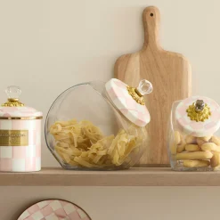 Spring|Kitchen Storage & Organization|MacKenzie-Childs Cookie Jar with Rosy Check Lid