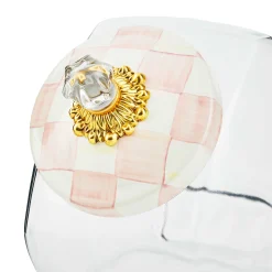 Spring|Kitchen Storage & Organization|MacKenzie-Childs Cookie Jar with Rosy Check Lid