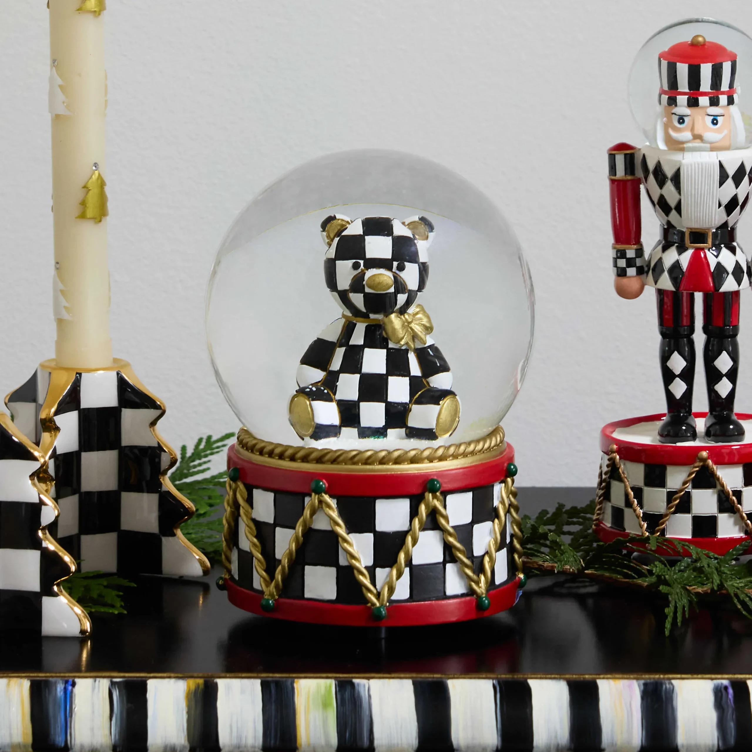Room Accents|MacKenzie-Childs Courtly Bear Snow Globe