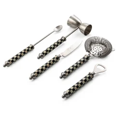 Drinkware|Bar Entertaining|MacKenzie-Childs Courtly Check 3260 Bar Tool Set