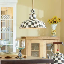 Lighting|MacKenzie-Childs Courtly Check 12 Barn Pendant Lamp