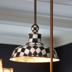 Lighting|MacKenzie-Childs Courtly Check 12 Barn Pendant Lamp