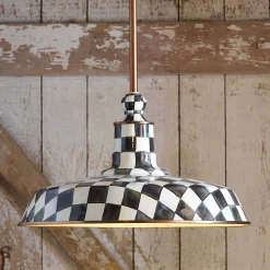 Lighting|MacKenzie-Childs Courtly Check 18 Barn Pendant Lamp