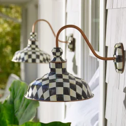 Lighting|MacKenzie-Childs Courtly Check 12 Barn Sconce