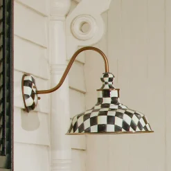 Lighting|MacKenzie-Childs Courtly Check 12 Barn Sconce