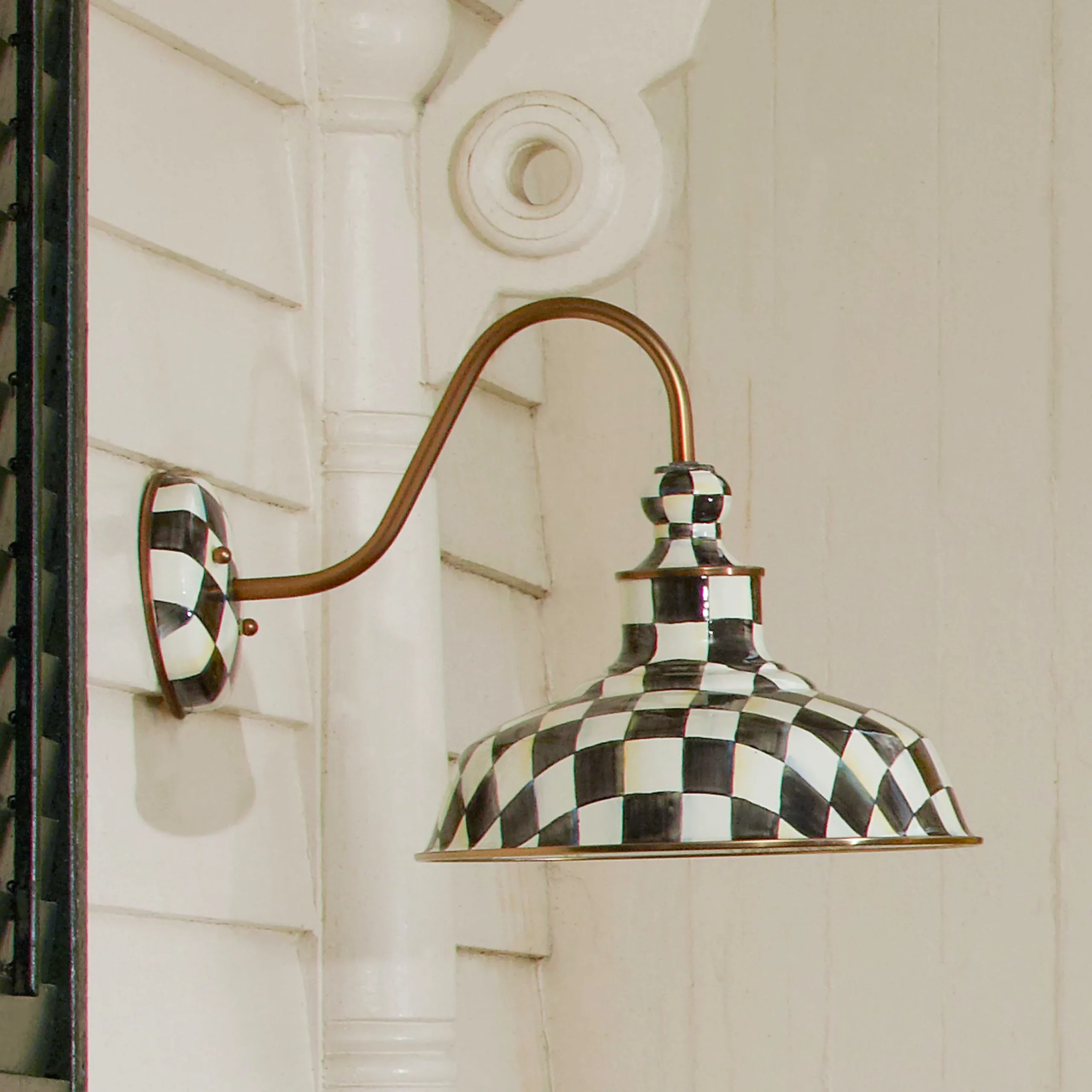 Lighting|MacKenzie-Childs Courtly Check 12 Barn Sconce