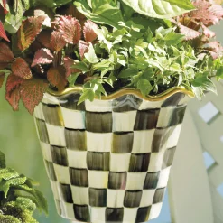 Spring|The Fall Shop|MacKenzie-Childs Courtly Check 8 Ceramic Garden Pot