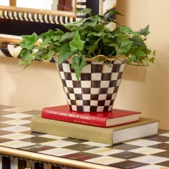 Spring|The Fall Shop|MacKenzie-Childs Courtly Check 8 Ceramic Garden Pot