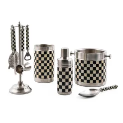 Drinkware|Bar Entertaining|MacKenzie-Childs Courtly Check 3260 Cocktail Shaker