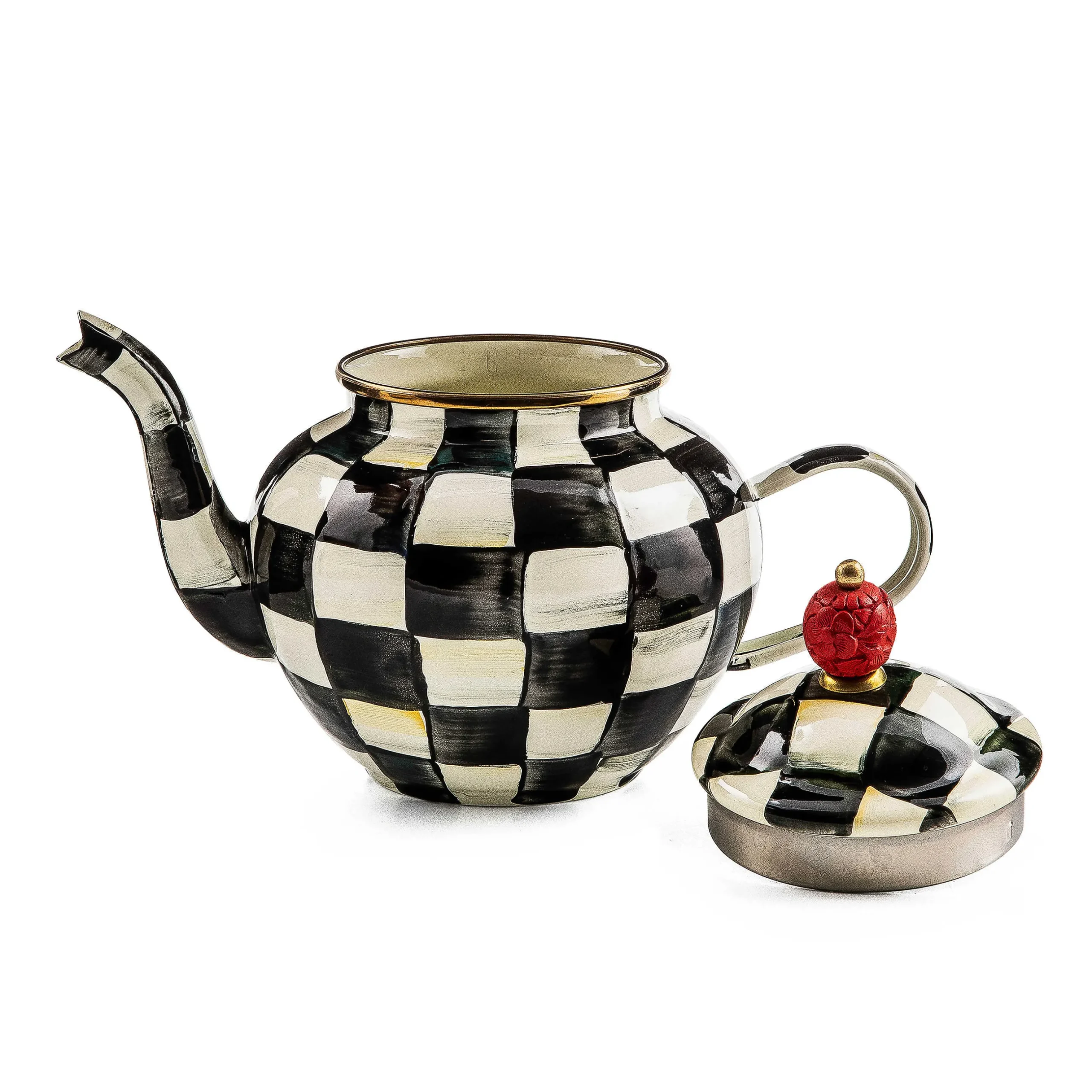 The Coffee Shop|Serveware|MacKenzie-Childs Courtly Check 4 Cup Teapot