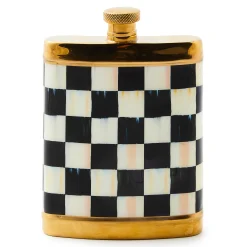 Fall Entertaining|Bar Entertaining|MacKenzie-Childs Courtly Check 3260 Flask