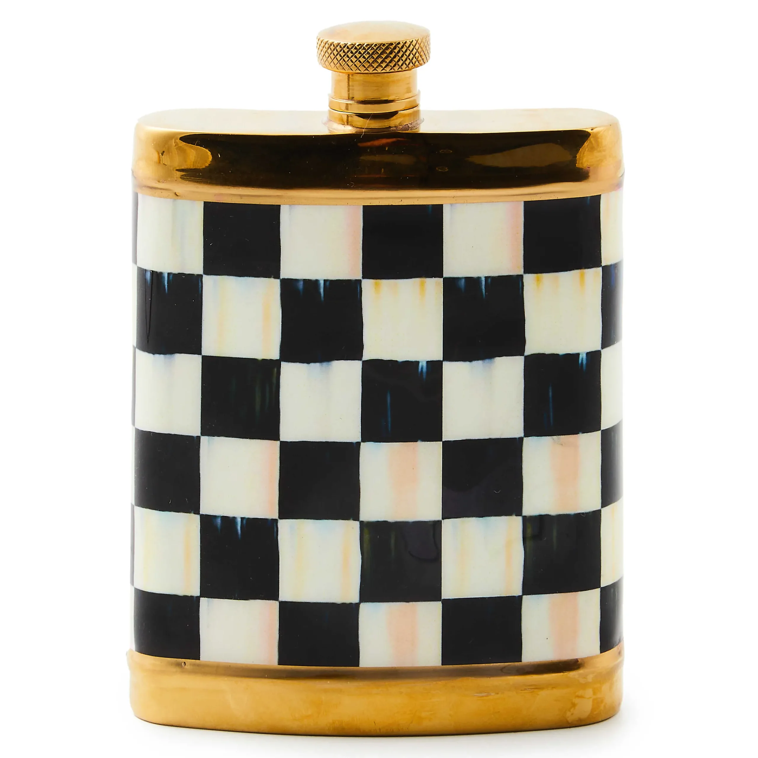 Fall Entertaining|Bar Entertaining|MacKenzie-Childs Courtly Check 3260 Flask