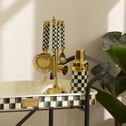 Holiday|Drinkware|MacKenzie-Childs Courtly Check 3260 Gold Edition Bar Set