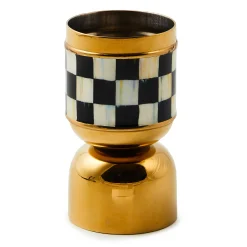Fall Entertaining|Bar Entertaining|MacKenzie-Childs Courtly Check 3260 Gold Jigger