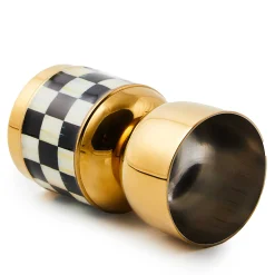 Fall Entertaining|Bar Entertaining|MacKenzie-Childs Courtly Check 3260 Gold Jigger