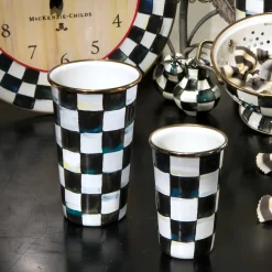 Drinkware|Bar Entertaining|MacKenzie-Childs Courtly Check 10 Ounce Tumbler