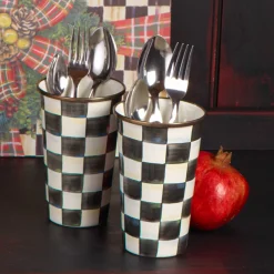 Drinkware|Bar Entertaining|MacKenzie-Childs Courtly Check 20 Ounce Tumbler