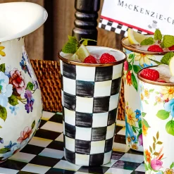 Drinkware|Bar Entertaining|MacKenzie-Childs Courtly Check 20 Ounce Tumbler