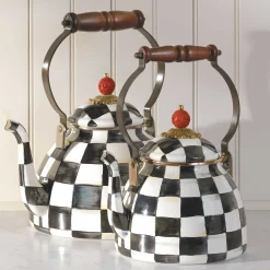 Tea Kettles|MacKenzie-Childs Courtly Check 3 Quart Tea Kettle