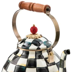 Tea Kettles|MacKenzie-Childs Courtly Check 3 Quart Tea Kettle
