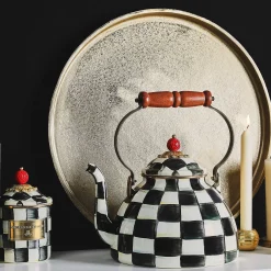 Tea Kettles|MacKenzie-Childs Courtly Check 3 Quart Tea Kettle