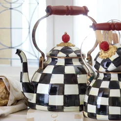 Tea Kettles|MacKenzie-Childs Courtly Check 3 Quart Tea Kettle